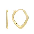 Créoles géométriques minimalistes en argent 925 pour femmes, bijoux tendance française image principale. - Argent 925 / Couleur Or