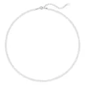 Élégant collier de perles en argent S925 avec chaîne d'extension, bijou minimaliste. - Chaîne de Perles Perle de Coquille