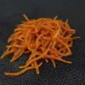 Simulation fishing soft bait red worm earthworm artificial silicone lure detail view - Red Brown