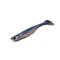 Esche morbide da pesca a strisce blu con occhi rossi, esca 7cm per la pesca al persico. - Blu