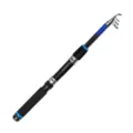 Canna da pesca telescopica portatile con design blu nero e comoda impugnatura. - 2.1 / Canna Blu