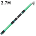 2.7M telescopic fishing rod green black spinning travel fishing pole for outdoor fishing - 2.7M Single Rod / Green