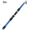 Portable telescopic fishing rod 3m blue sea rod fishing tackle set for outdoor sports fishing - 3M Single Rod / Blue