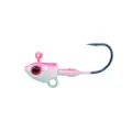 Fishing jig head lure with pink white fish head 3d eyes single hook for saltwater freshwater angling - 5g / Pink White
