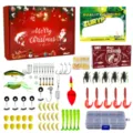 Christmas fishing lure set gift box with hooks baits tackle storage box for outdoor fishing lovers - Set A