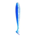 Blue and white glitter T-tail soft bait detail shot, high quality fishing lure accessory. - 5.5cm/1.2g 10 Pieces Pack / 44C
