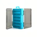 Scatola per jig di calamaro a doppia faccia custodia per attrezzi da pesca contenitore per esche. - 12 Griglie / Blu