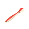 Close-up detail of red and white soft fishing lure bionic bait for outdoor angling and fishing. - Rose Red