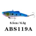 Blue VIB Hard Luring Fishing Bait 8.5cm 6.3g Artificial Floating Baits for Bass Fishing - Blue Back with Black Spots