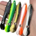 Set of 5 colorful soft fishing lures paddle tail swimbaits for outdoor angling and fishing. - 5 Mixed Colors