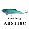 VIB Hartes Angelköder 8.5cm 6.3g künstlicher Köder für Barsch Forelle Süßwasserangeln - Grüner Körper purpurner Bauch