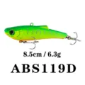 Green yellow VIB hard fishing lure 8.5cm 6.3g artificial bait for bass fishing sku - Green Back Yellow Belly