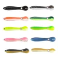 Soft fishing lure set, artificial plastic swimbaits, bionic mudfish design for outdoor angling. - 10-Color Mixed