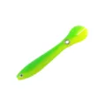 Chartreuse soft fishing lure paddle tail bait with glitter and metal eyelets for outdoor angling. - 6g/10cm 5-Pack / Green