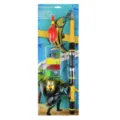 1.8M Caña de Pescar Telescópica Carrete Set Señuelos Kit Completo para Niños Adultos - Amarillo