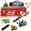 Caña de pescar telescópica con carrete kit señuelos caja aparejos y sedal de mar - Modelo 9013 Conjunto de 6 Piezas