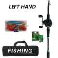 Set di canna da pesca telescopica con mulinello, scatola di esche e lenza da pesca. - 2.1m / Mano Sinistra Set Completo con Borsa