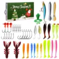 Weihnachts Angelgeraete Box Set mit verschiedenen Koedern und Haken fuer Angler. - 523C