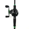 Set di canna da pesca in carbonio e mulinello casting nero e verde per sport all aperto. - 2.1m / Mano Sinistra Piccolo Set
