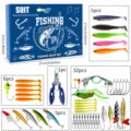 Kit di esche da pesca con scatola esche morbide dure ami pinze accessori da pesca - 669A