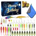 Kit di pesca completo con confezione regalo misteriosa, esche rigide, vermi morbidi e ami da pesca. - 670B