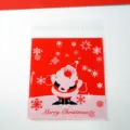Sacchetto adesivo per caramelle di natalizio con Babbo Natale, ideale per regali festivi. - Stile Babbo Natale / 100 Pezzi/Confezione