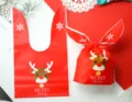 Weihnachten Hase Ohr Plastik Geschenktüten, süße Cartoon Rentier Süßigkeiten Verpackung. - 48-50 Stück/Packung (13.5*22cm) / Elch