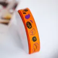 Halloween grosgrain ribbon roll orange purple black print for gift wrapping party decor. - Standard Baking Box Tie / Orange 25 Yards (1.5cm Wide)