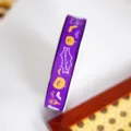 Purple Halloween grosgrain ribbon, spooky pumpkin pattern gift wrapping ribbon spool. - Standard Baking Box Tie / Purple 25 Yards (1.5cm Wide)