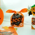 Halloween candy gift bag with cute rabbit ear design, bright orange plastic packaging. - Style C