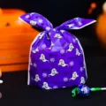Halloween purple ghost pattern rabbit ear candy gift bag for festival party packaging. - Purple Ghost Style