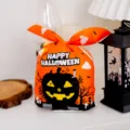 Halloween rabbit ear candy gift bag, orange pumpkin goodie packaging bag for festive party. - Black Pumpkin Orange Base Style