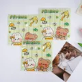 Cute cartoon ziplock bags with bear and rabbit patterns, ideal for candy and snack packaging. - Style F Green Grid Bear Rabbit / 14*14cm