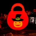 Halloween kids felt candy bag trick or treat orange handbag spooky party gift tote bag - Pumpkin / Approx 14.3cm L x 6cm W x 18cm H