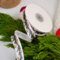 Ruban de Noël pour emballage de cadeaux, boîtes de pâtisserie et décoration DIY. - Largeur 1.5cm*Longueur 22m
