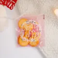 Bolsa de embalaje de galletas navideñas autoadhesiva transparente con bonito diseño de ciervo. - Reno de Navidad azul / Paquete de 100