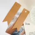 Kraftpapier Schwalbenschwanz Geschenkanhänger Detailansicht, DIY Etiketten zum Basteln. - Kraftfarbe / 100 Stück Packung