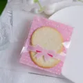 Cute mini bow self-sealing plastic packaging bag for small gifts, candies and cookies wholesale. - Around 100 Pieces Per Pack (8*10+3 cm) / Pink