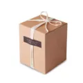 Braune Kraftpapier Geschenkschachtel mit weißer Schleife für Gebäck und Kuchenverpackung. - Ohne Zubehör / Kraftfarbe