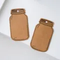 Etiquetas de papel kraft en forma de tarro, ideales para etiquetas de regalos y manualidades. - Botella en Blanco 50 Piezas * 7.8 * 4.3cm