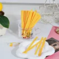 Fascette metalliche a quadretti gialli per sigillare sacchetti regalo e dolci, carine. - Gingham Giallo / 100 Pezzi/Confezione