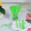 Vista dettagliata di legature a quadretti verdi in un bicchiere per sigillare e imballare. - Quadri Verde Chiaro / 100 Pezzi/Confezione