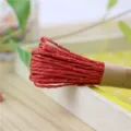 Cordino di carta rossa con fili d'oro variante, ideale per lavori di bricolage e confezioni regalo. - Rosso / 10 Metri Per Fascio