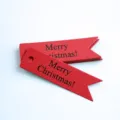 Etichette di Natale in carta rossa con coda di rondine, etichette regalo per decorazioni. - Stile Rosso (7x2cm) / Confezione da 100
