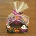 Halloween baking packaging bag set clear cellophane bag with festive paper tray and sticker. - 50 Pieces/Pack / Black Ghost Small Style