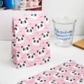 Sacchetto regalo di carta rosa panda cartone animato carino per gioielli caramelle - Panda / 1 Pezzo