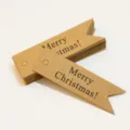 Etichette Regalo Natale Coda di Rondine in Carta Kraft Vintage Decorazione Festa - Stile Color Kraft (7x2cm) / Confezione da 100