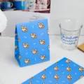 Sacchetti regalo in carta con stampa corgi di cartoni animati, confezione di caramelle e gioielli. - Cane / 1 Pezzo