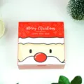 Christmas Gift Box Red Santa Design Nougat Packaging Box Holiday Party Supplies Box - Style E / 14x14x5cm