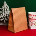 Sacchetto regalo carta craft Natale albero rosso confezione dolci biscotti feste. - Albero di Natale rosso